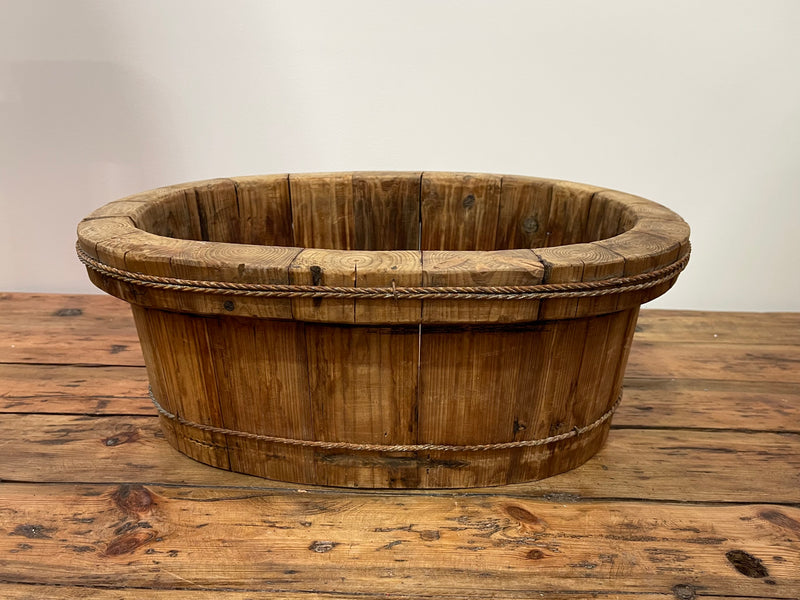 Vintage Oval Wooden  Bowl  #6853
