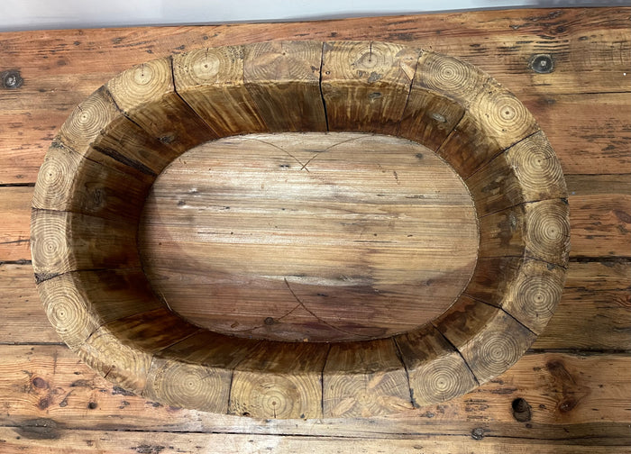 Vintage Oval Wooden  Bowl  #6853