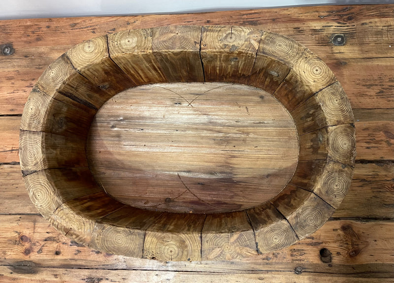 Vintage Oval Wooden  Bowl  #6853