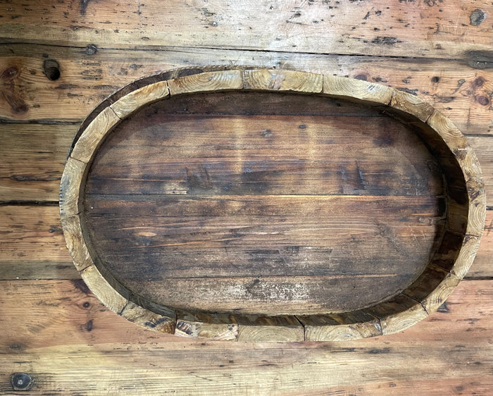 Vintage Oval Wooden  Bowl  #6853