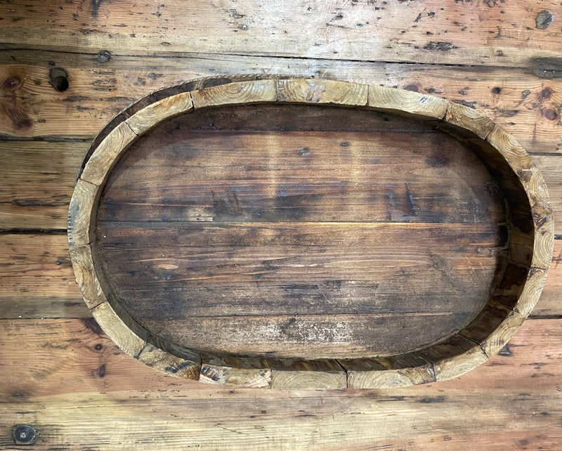 Vintage Oval Wooden  Bowl  #6853