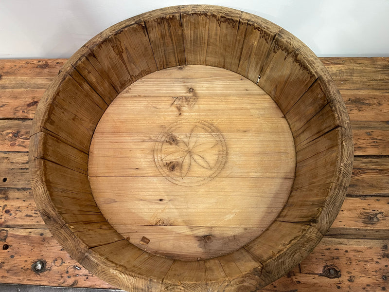 Vintage Round Wooden  Bowl  #6854