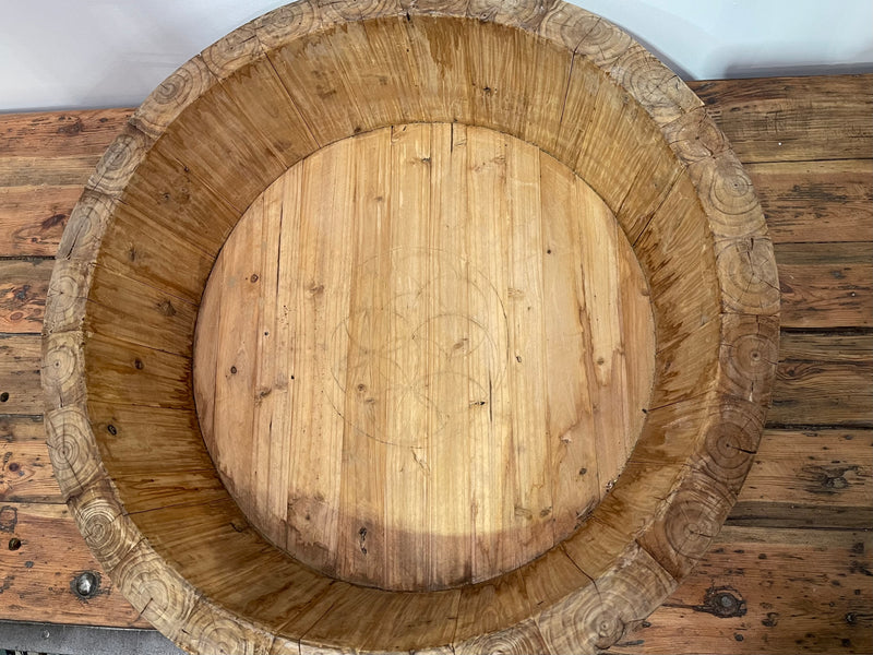 Vintage Round Wooden  Bowl  #6855