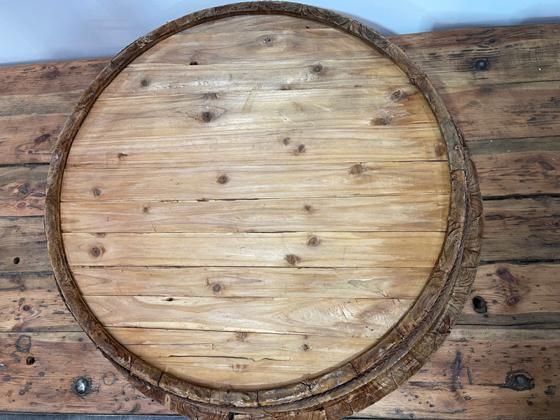 Vintage Round Wooden  Bowl  #6855