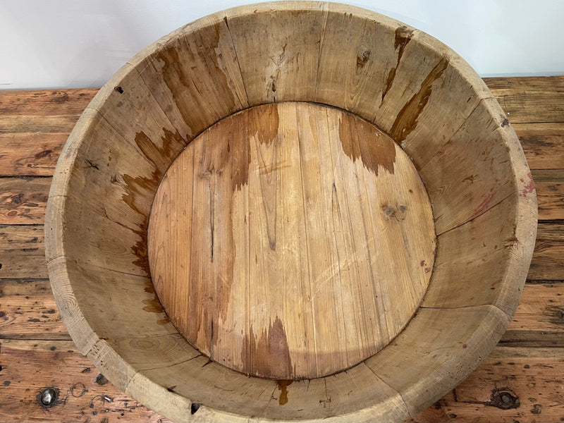 Vintage Round Wooden  Bowl  #6856