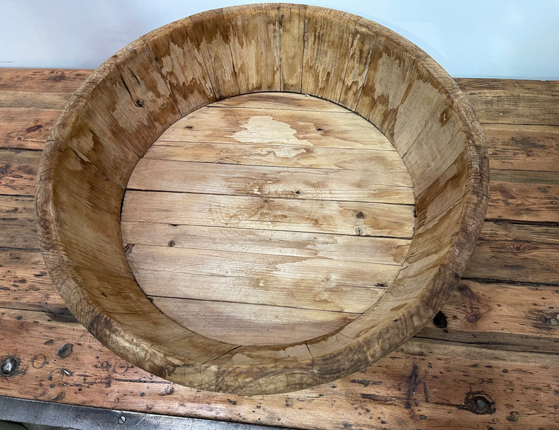 Vintage Round Wooden  Bowl  #6857