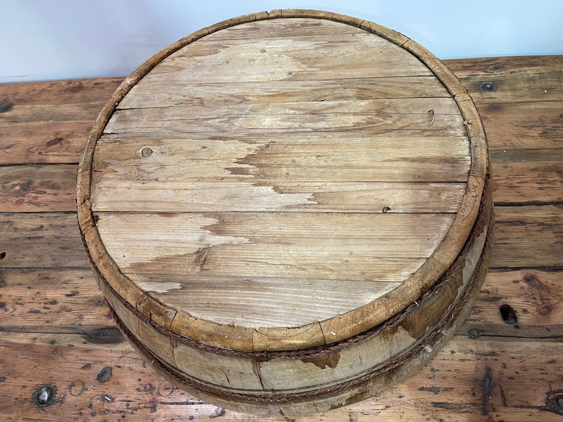 Vintage Round Wooden  Bowl  #6857