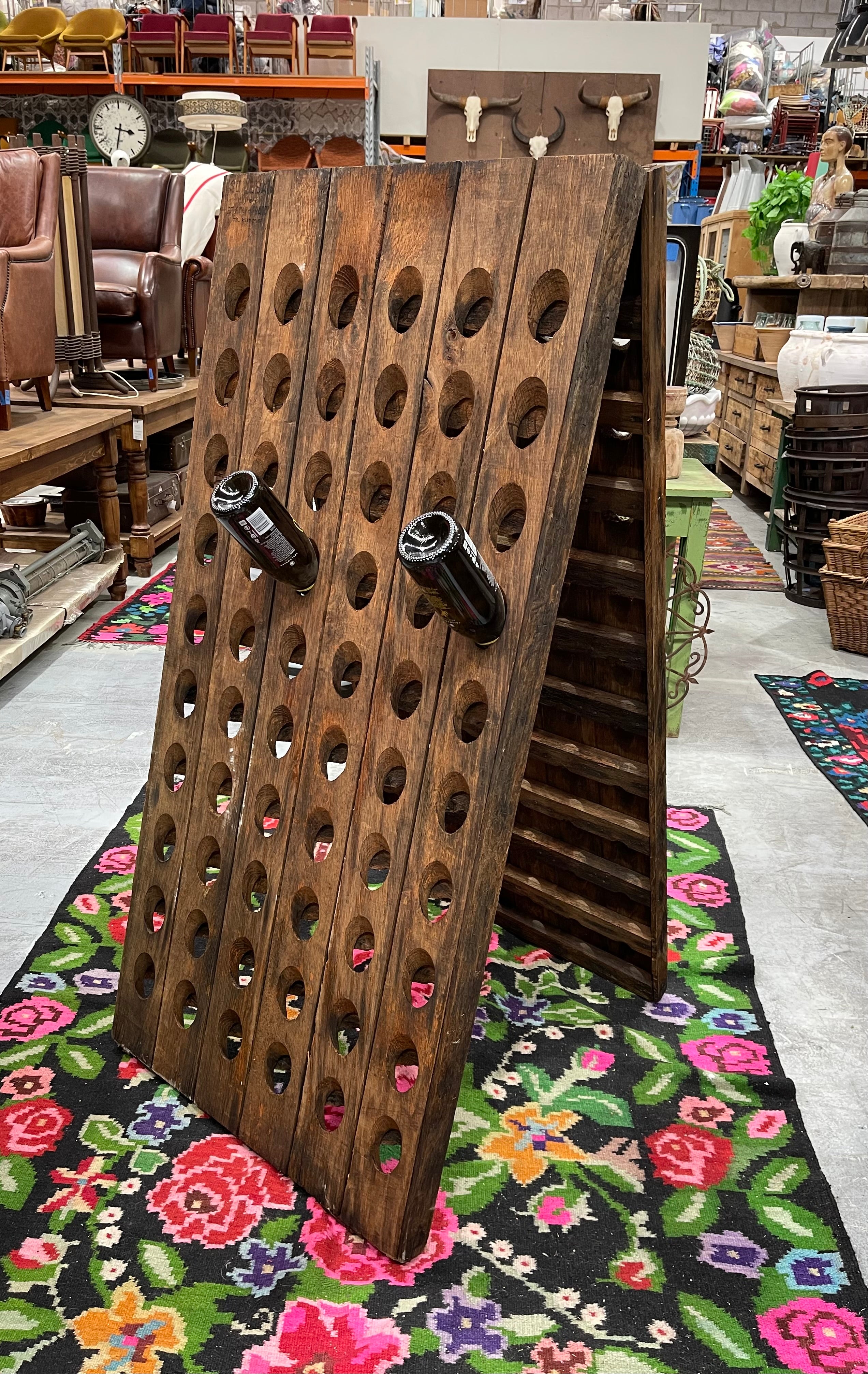 Vintage French Champagne/Wine  Bottle Riddle  Rack #6858