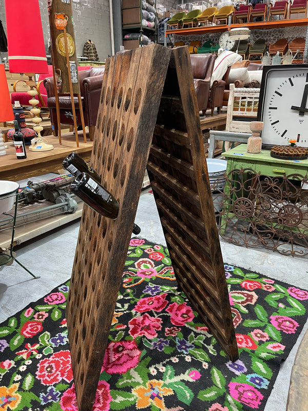 Vintage French Champagne/Wine  Bottle Riddle  Rack #6858