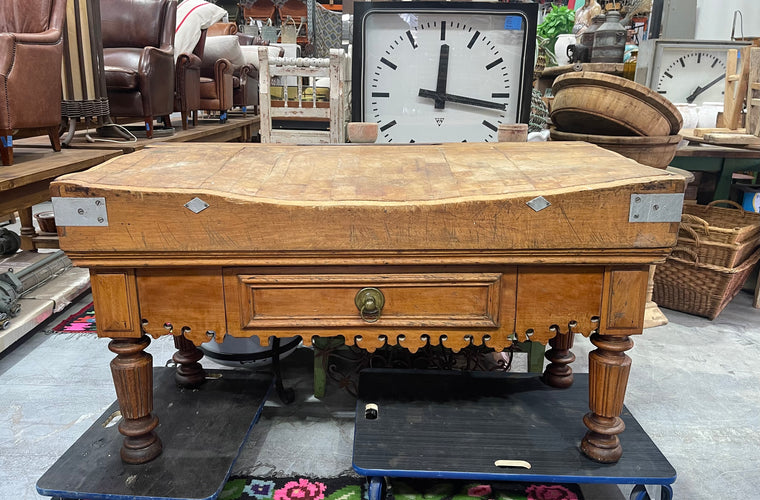 Vintage / Rustic  French Butchers Block #6860