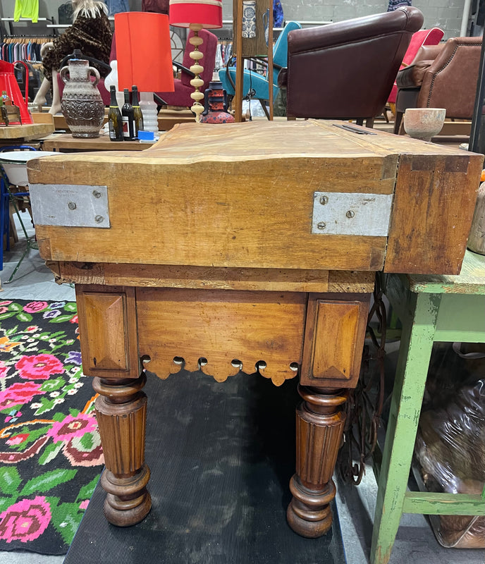 Vintage / Rustic  French Butchers Block #6860