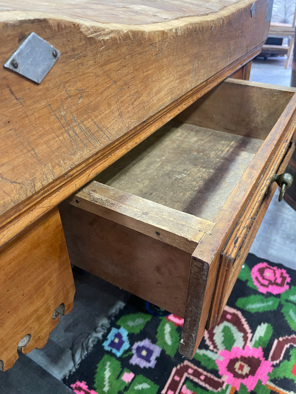 Vintage / Rustic  French Butchers Block #6860