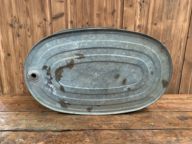 Vintage  European Galvanized Laundry  Tub #5471