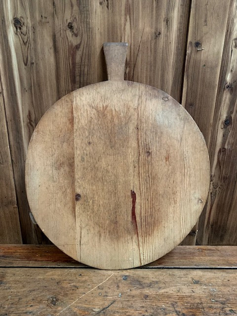 Vintage French Round  Bread Board #5477