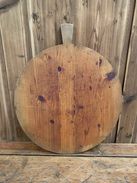 Vintage French Round  Bread Board #5478