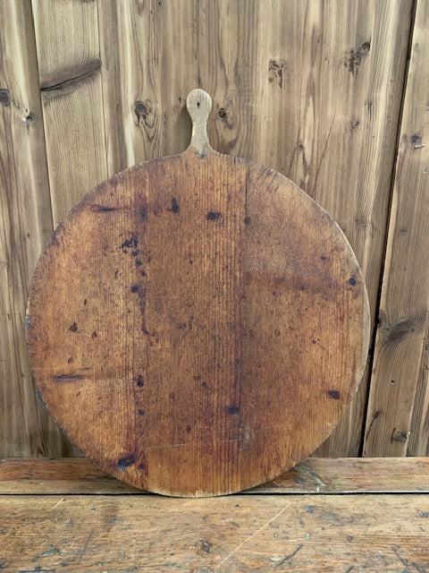 Vintage French Round  Bread Board #5479