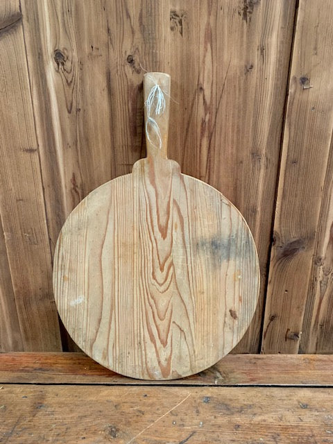 Vintage French Round  Bread Board #5480