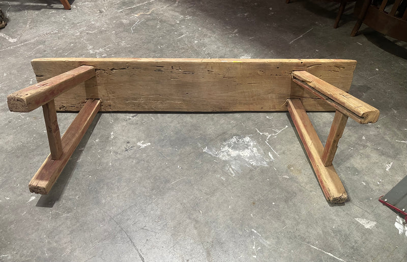 Vintage Hungarian Milking Bench Seat  #6866