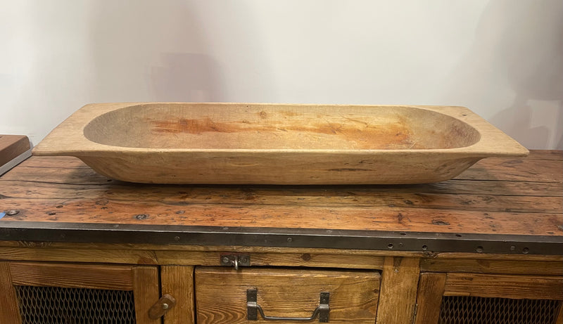 Vintage  European Wooden Dough Bowl  #6868