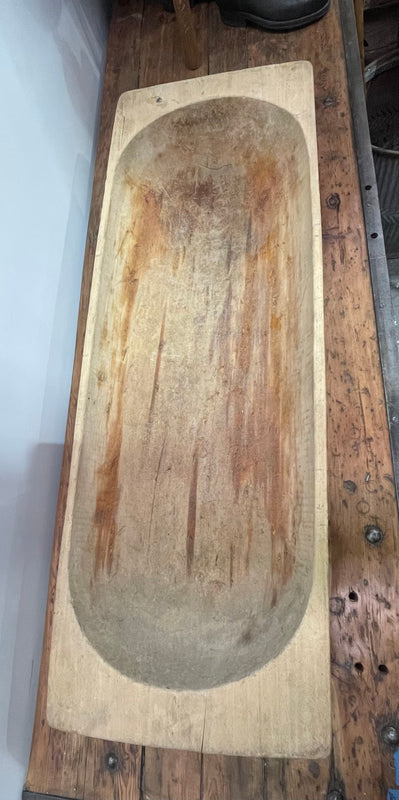 Vintage  European Wooden Dough Bowl  #6868