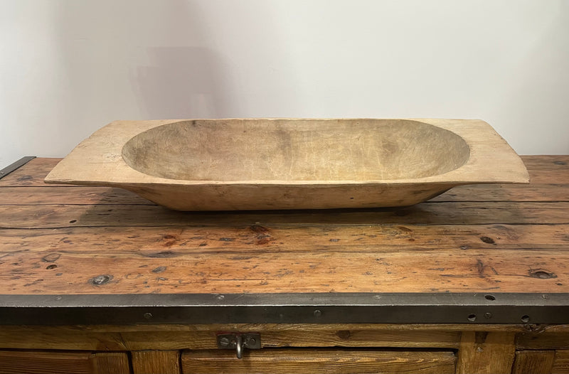 Vintage  European Wooden Dough Bowl  #6869