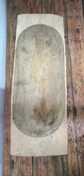 Vintage  European Wooden Dough Bowl  #6869