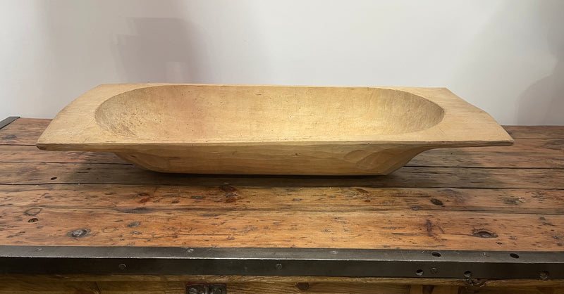 Vintage  European Wooden Dough Bowl  #6870