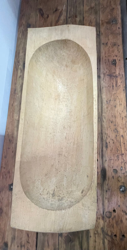 Vintage  European Wooden Dough Bowl  #6870