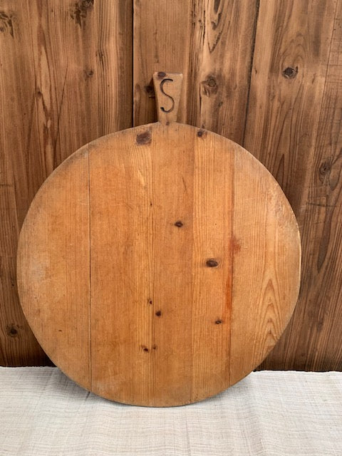 Vintage French Round  Bread Board #5497