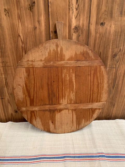 Vintage French Round  Bread Board #5499