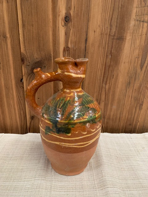 Old Rustic  Hungarian  Terracotta Jug #5505