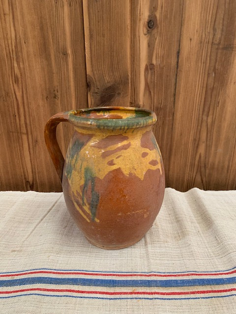 Old Rustic  Hungarian  Terracotta Jug #5506