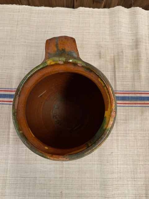 Old Rustic  Hungarian  Terracotta Jug #5506