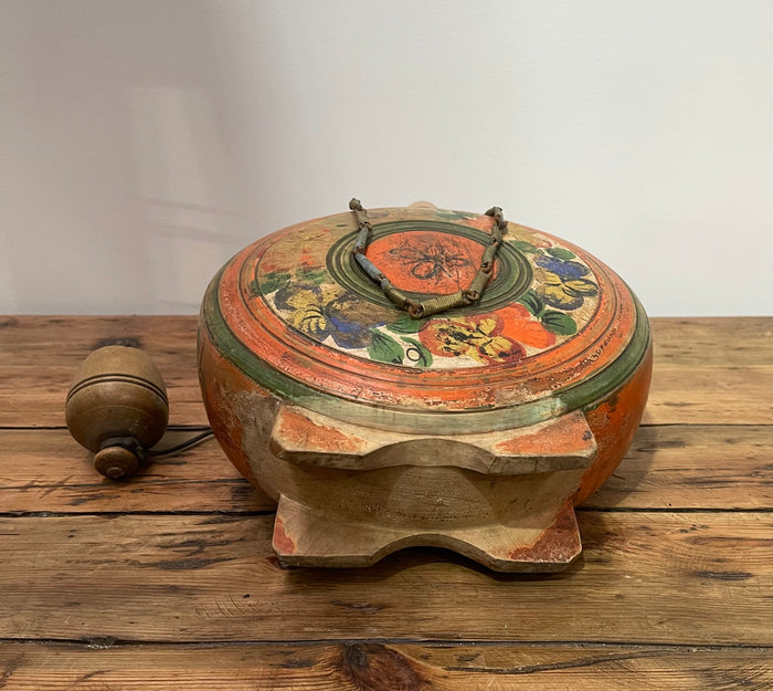 Vintage Romanian Wooden  Water Flask  #6880