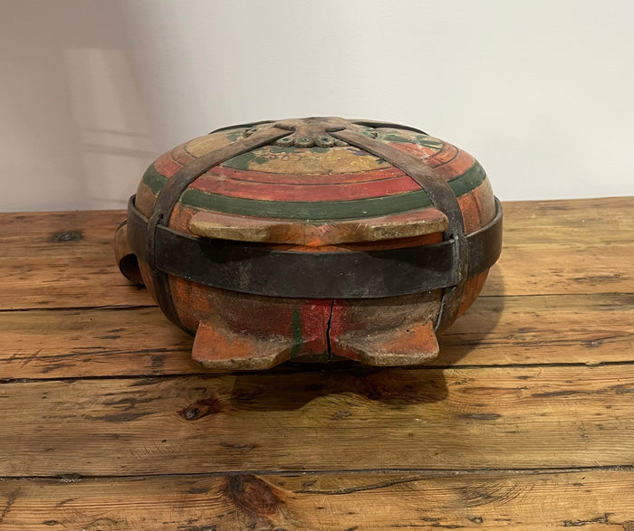 Vintage Romanian Wooden  Water Flask  #6881