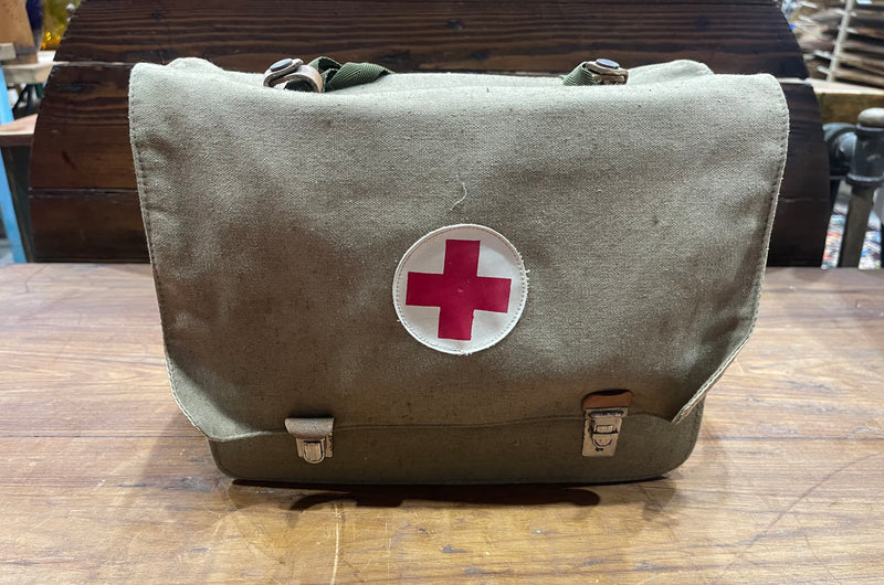 Vintage Eastern European Army First Aid Medical Bag  #6890