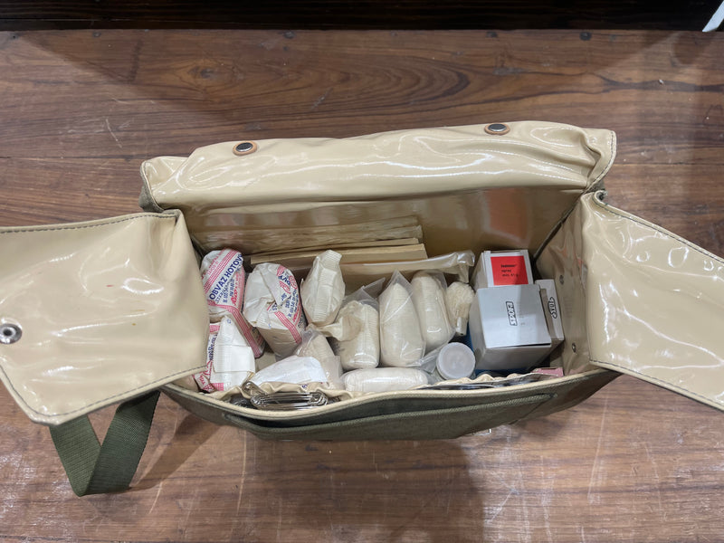 Vintage Eastern European Army First Aid Medical Bag  #6890