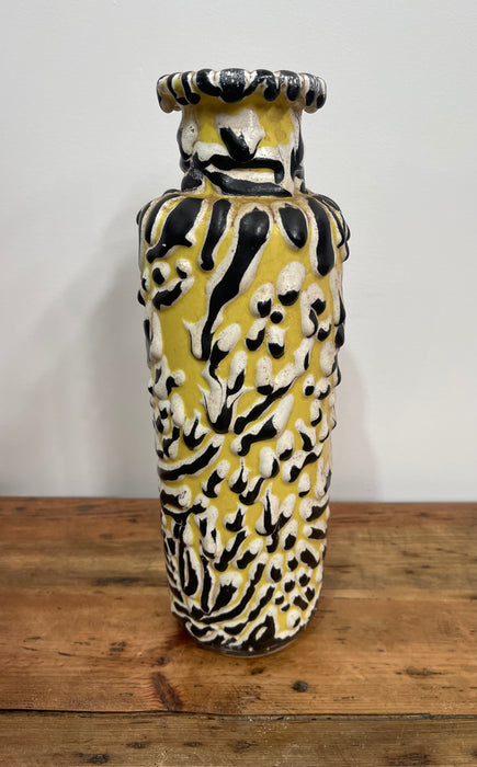 Vintage Hungarian Textured Glazed  Vase   #6896