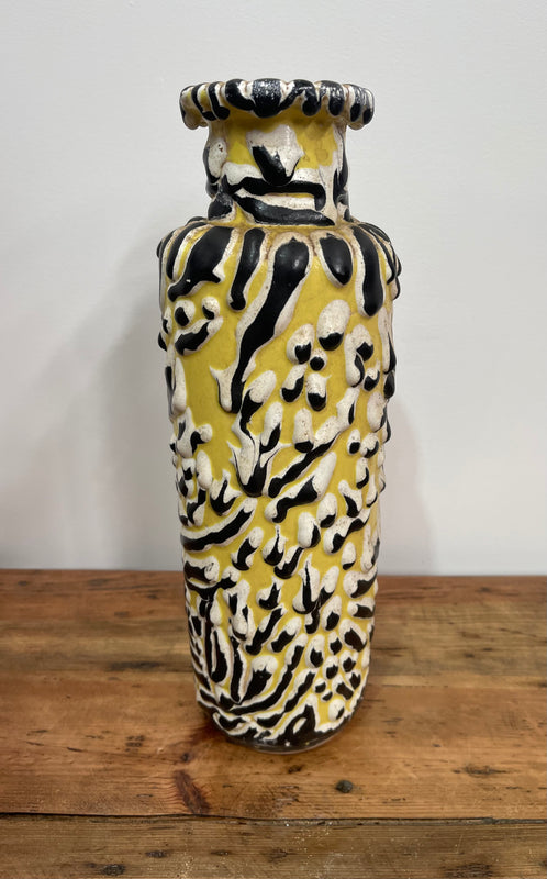 Vintage Hungarian Textured Glazed  Vase   #6896