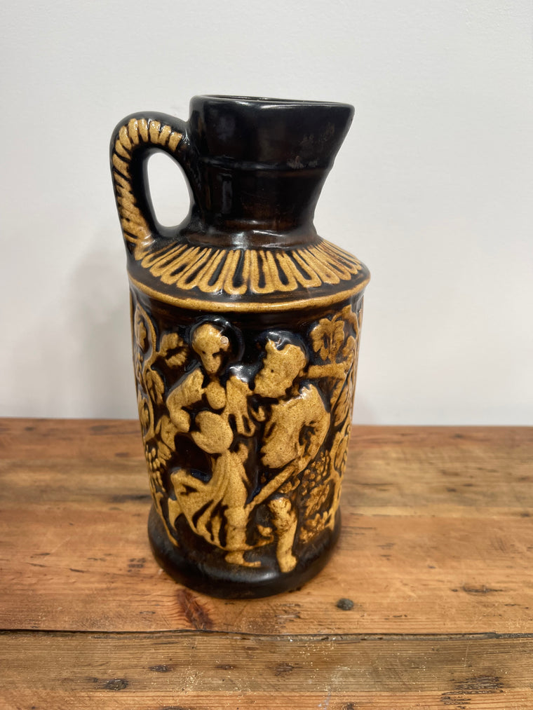 Vintage Hungarian Textured Glazed  Jug   #6897