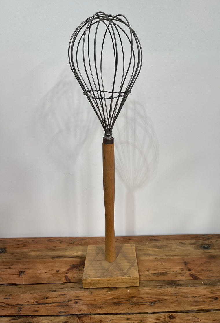 Vintage Industrial Whisk on Stand #6902