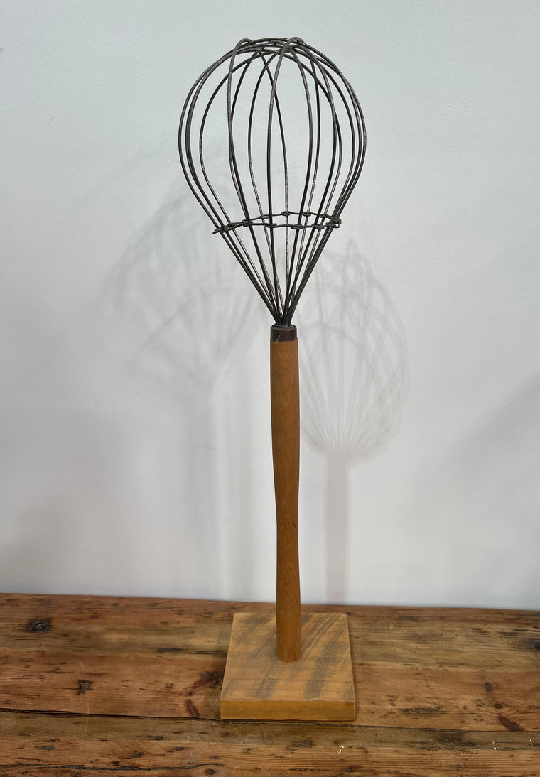 Vintage Industrial Whisk on Stand #6903