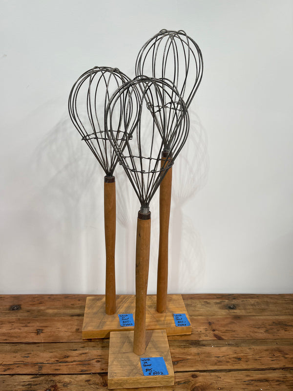 Vintage Industrial Whisk on Stand #6903
