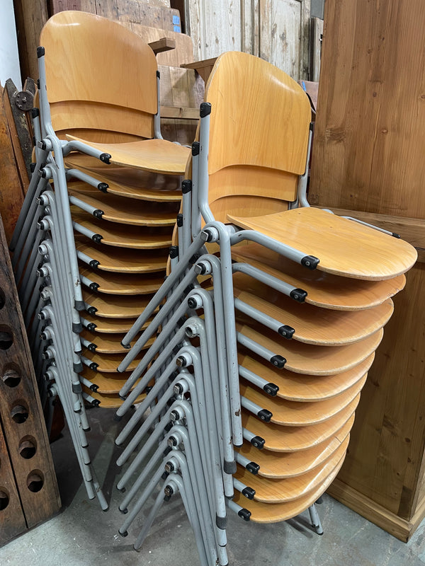 Vintage Dutch Stackable School Chair  #6905