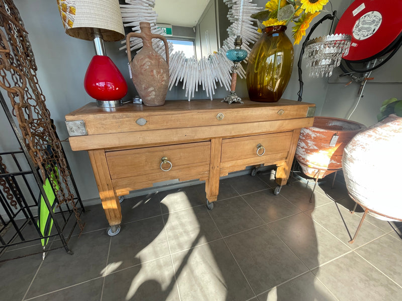 Vintage / Rustic  French Butchers Block #6907