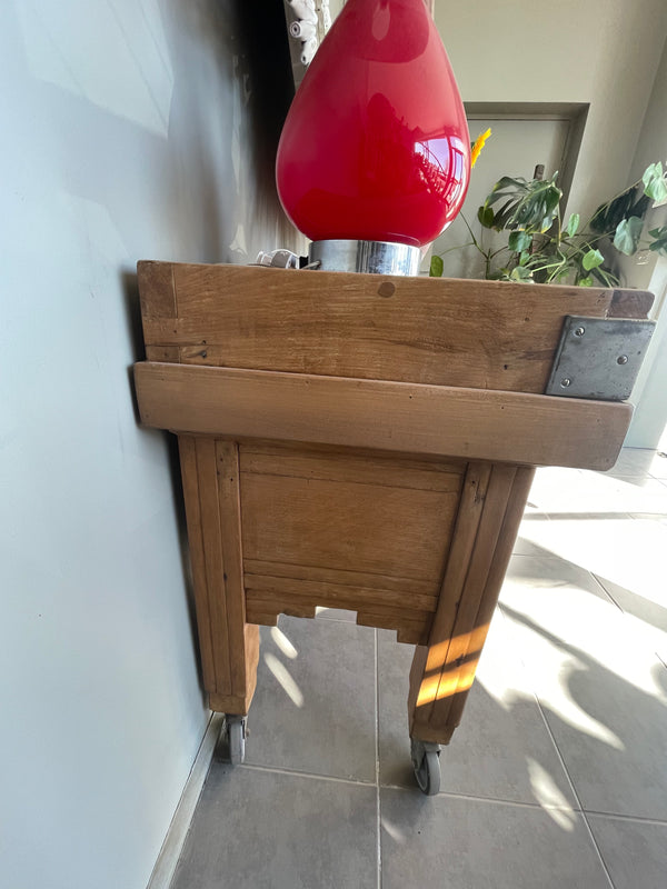 Vintage / Rustic  French Butchers Block #6907