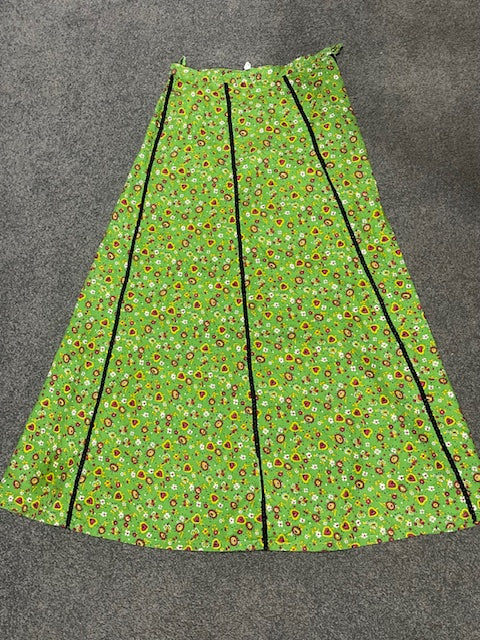 1970s Cotton Maxi Skirt  #W200
