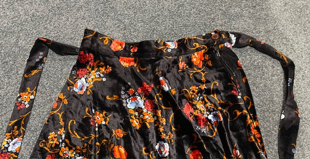 1970s Velvet Maxi Skirt  #W201