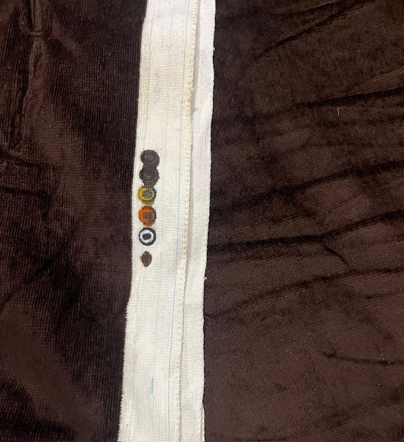 Vintage  Dark Brown Terry Towelling Curtain/ Fabric  #F749
