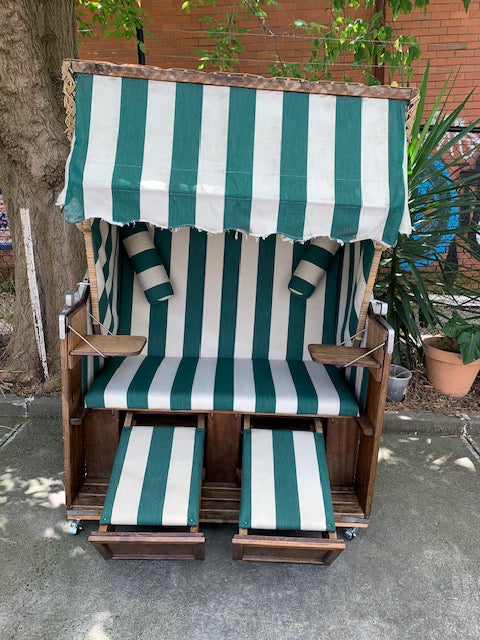 Vintage European Rattan Beach Lounge  #5607  Byron